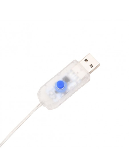 Luce Natale a Ghiacciolo 100 LED Bianco Caldo 10 m Acrilico PVC