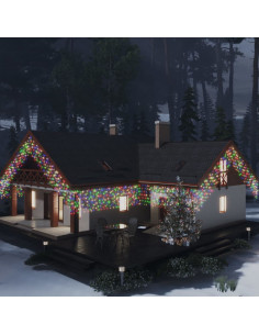 Luci a Ghiaccioli a LED 10 m 400 LED Colorati 8 Funzioni