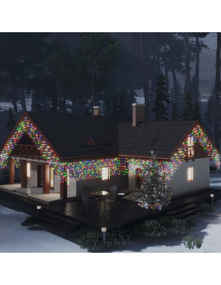 Luci a Ghiaccioli a LED 10 m 400 LED Colorati 8 Funzioni