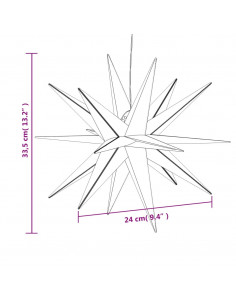Luci di Natale con LED 3 pz Pieghevoli Bianche
