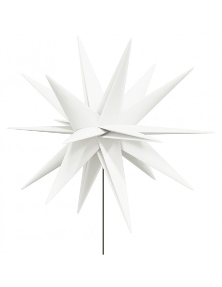 Luci di Natale con Picchi e LED 3 pz Pieghevoli Bianche 57 cm
