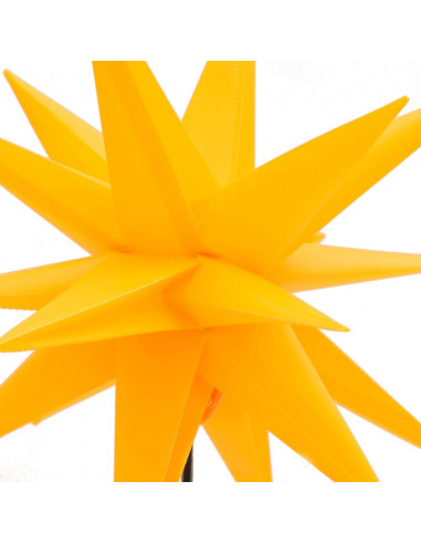 Luci di Natale con Picchi e LED 3 pz Pieghevoli Gialle 35 cm