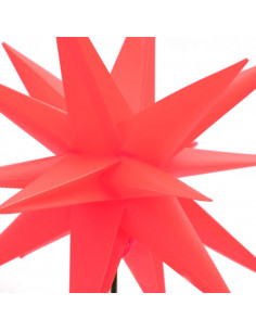 Luci di Natale con Picchi e LED 3 pz Pieghevoli Rosse 35 cm