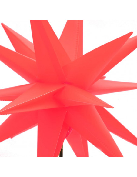 Luci di Natale con Picchi e LED 3 pz Pieghevoli Rosse 35 cm