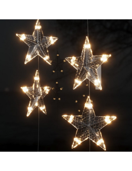Luci Fatate a Stella a LED 200 LED Bianco Caldo 8 Funzioni