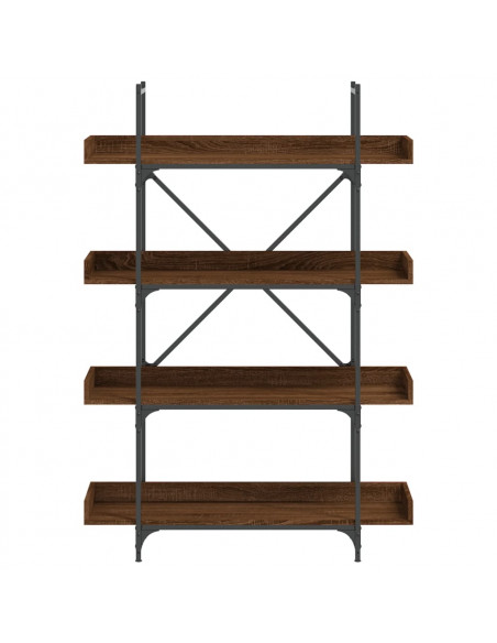 Libreria 4Ripiani Rovere Marrone 100x33x145,5 Legno Multistrato