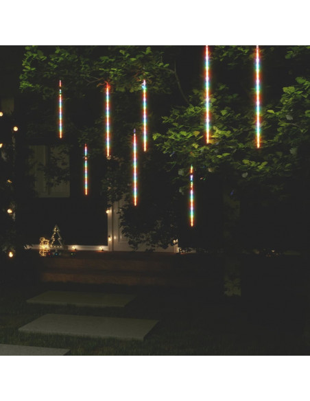 Luci Meteoriche 8 pz 50 cm Colorate 288 LED Interni Esterni