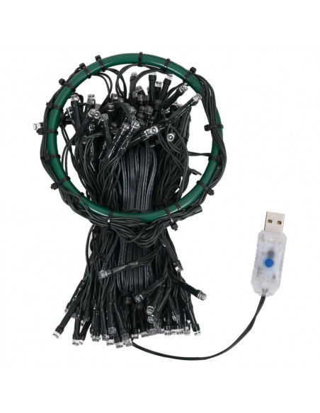 Luci per Albero 500 LED Bianco Freddo 500 cm Interno Esterno