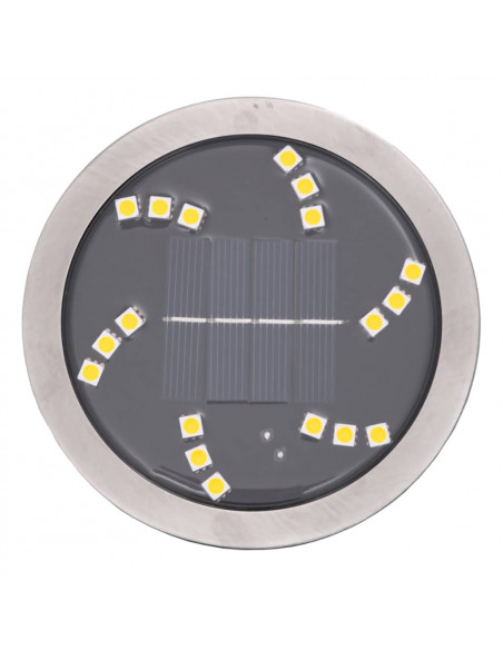 Luci Solari da Terra con Picchetti da Esterno 12pz Bianco Caldo