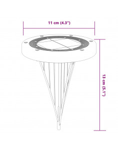 Luci Solari da Terra con Picchetti da Esterno 4pz Bianco Caldo