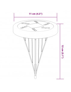 Luci Solari da Terra con Picchetti da Esterno 4pz Bianco Caldo