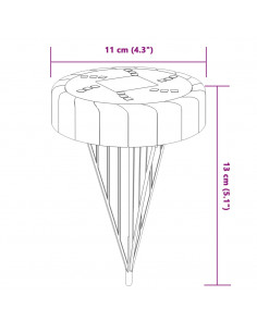 Luci Solari da Terra con Picchetti da Esterno 4pz Bianco Caldo