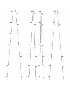 Luci Solari Fatate 5 pz 5x200 LED Bianco Caldo Interni Esterni