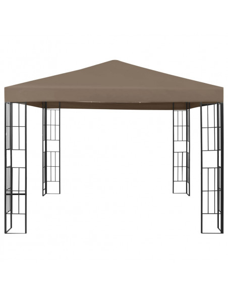 Gazebo con Luci a Stringa LED 3x3 m Grigio Talpa