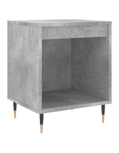 Comodino Grigio Cemento 40x35x50 cm in Legno Multistrato
