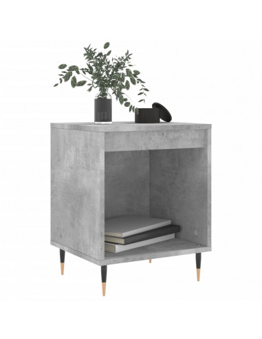 Comodino Grigio Cemento 40x35x50 cm in Legno Multistrato