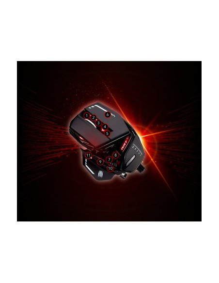 MAD CATZ GAMING MOUSE R.A.T. 8+ RED OTTICO ALLUMINIO +16K DPI 11xPUL PRG
