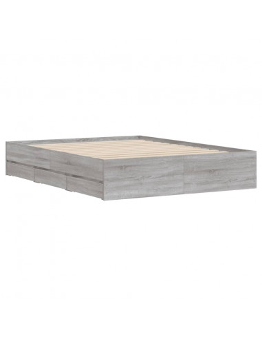 Giroletto Cassetti Grigio Sonoma 150x200 cm Legno Multistrato
