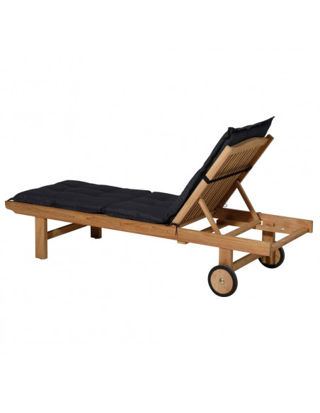 Madison Cuscino per Lettino Prendisole Basic 200x60 cm Nero