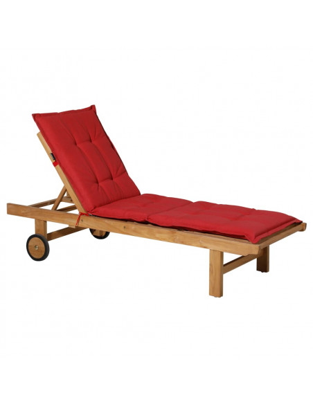 Madison Cuscino per Lettino Prendisole Panama 200x60 cm Rosso Mattone