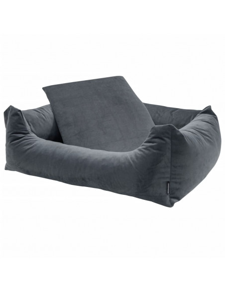 Madison Letto per Cani Velvet 100x80x25 cm Grigio