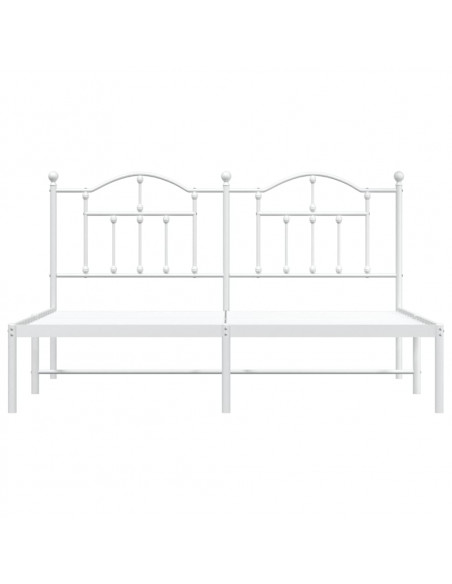 Giroletto con Testiera Metallo Bianco 180x200 cm