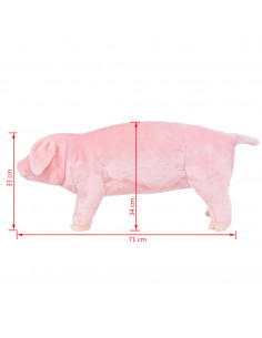 Maialino in Peluche in Piedi Rosa XXL
