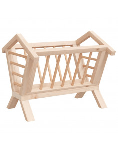 Mangiatoia per Conigli 44x33x33 cm in Legno Massello di Abete