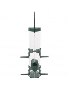 Mangiatoie per Uccelli 3 pz Verde Scuro 17x17x32 cm