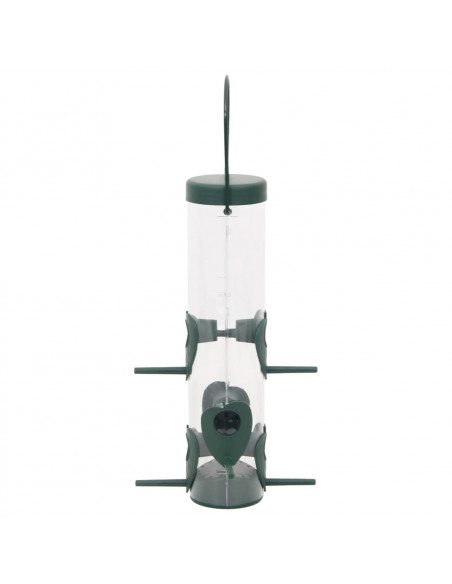 Mangiatoie per Uccelli 3 pz Verde Scuro 17x17x32 cm