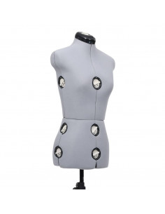 Manichino Femminile Regolabile Grigio Taglia S Size 33-40