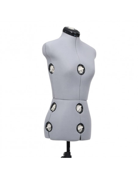 Manichino Femminile Regolabile Grigio Taglia S Size 33-40