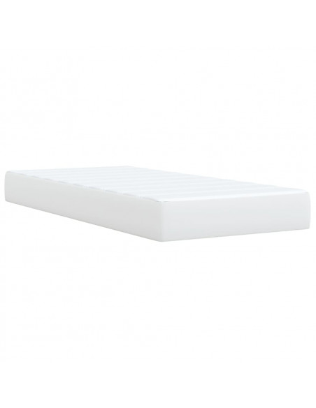 Giroletto a Molle con Materasso Bianco 80x200 cm in Similpelle