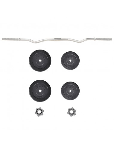 Manubrio Curl Curvo con Pesi 30 kg