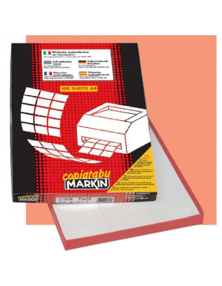 Markin 210A455 Bianco 600pezzo(i) etichetta autoadesiva