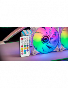 MARSGAMING VENTOLE CASE MF-3DKITW WHITE 3x12CM INF.MIRROR ARGB + CTRL BOX T