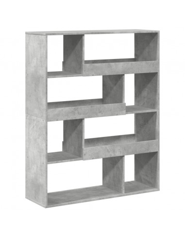 Libreria Grigio Cemento 100x33x125,5 cm in Legno Multistrato