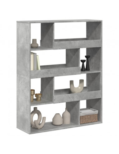 Libreria Grigio Cemento 100x33x125,5 cm in Legno Multistrato