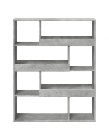 Libreria Grigio Cemento 100x33x125,5 cm in Legno Multistrato