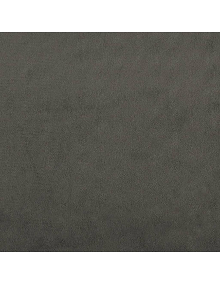 Materasso a Molle Grigio Scuro 140x220x20 cm in Velluto