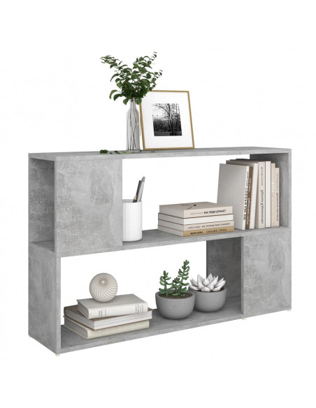 Libreria Grigio Cemento 100x24x63 cm in Truciolato