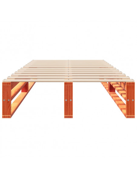 Letto senza Materasso Marrone Cera 90x190 cm in Legno di Pino