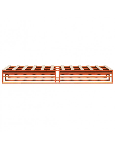 Letto senza Materasso Marrone Cera 90x190 cm in Legno di Pino