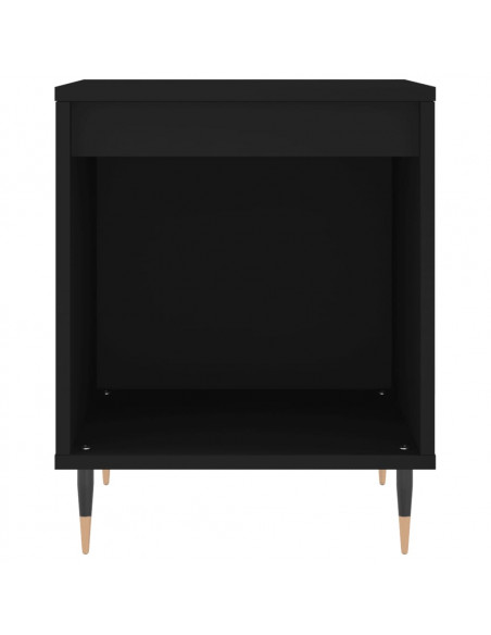 Comodino Nero 40x35x50 cm in Legno Multistrato