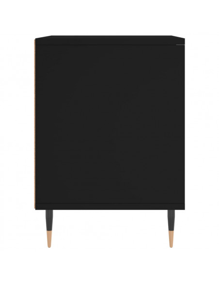 Comodino Nero 40x35x50 cm in Legno Multistrato