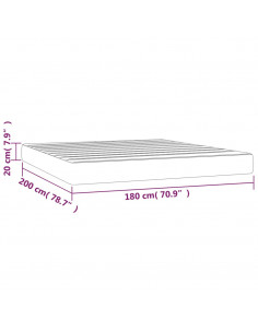 Materasso a Molle Insacchettate Rosa 180x200x20 cm in Velluto