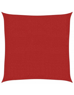 Vela Parasole 160 g/m² Rossa 2,5x2,5 m in HDPE 2