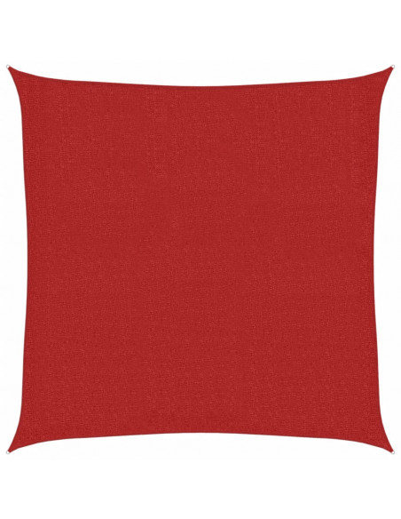 Vela Parasole 160 g/m² Rossa 2,5x2,5 m in HDPE