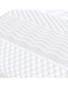 Materasso in Schiuma Bianco 100x200 cm 7 Zone Durezza 20 ILD