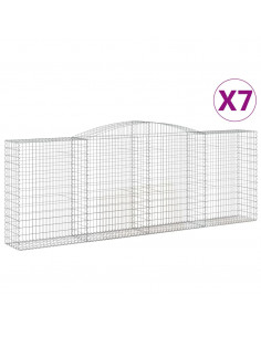 Cesti Gabbioni ad Arco 7 pz 400x50x140/160 cm Ferro Zincato 2